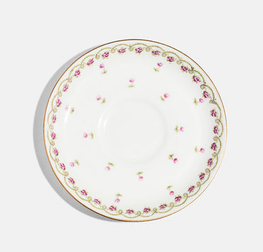 Crescent China Saucer, c.1900 and Gold Reflect Teacup