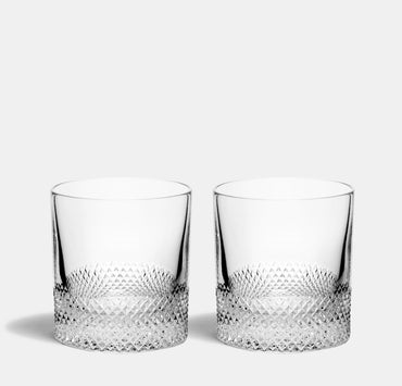 Diamond Double Old Fashioned Tumblers (Set of 2)