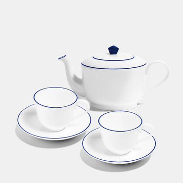 Line Tea for Two with Teacups