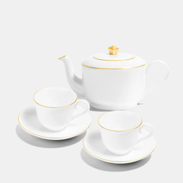 Line Tea for Two with Teacups