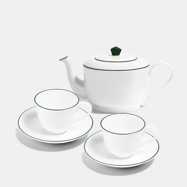 Line Tea for Two with Teacups