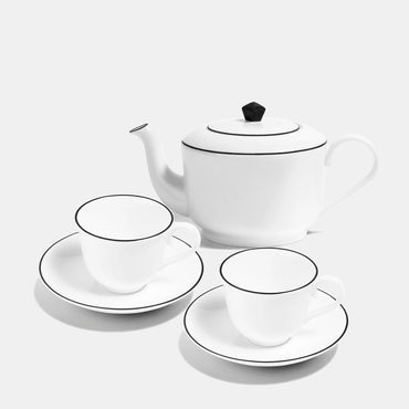 Line Tea for Two with Teacups