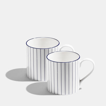 Pinstripe Mug - Cobalt