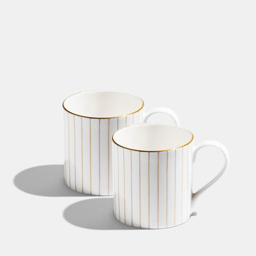 Pinstripe Mug - Gold