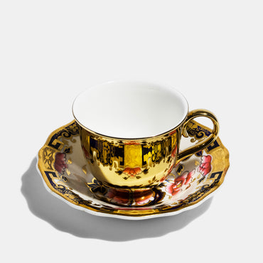 Ridgway Saucer, c.1825 and Gold Reflect Teacup
