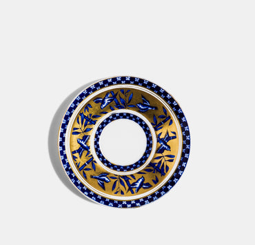 Coalport Saucer, c.1880 and Gold Reflect Teacup