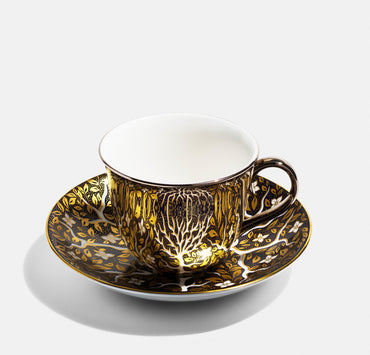 V&A Tree of Life Reflect Platinum Teacup and Saucer Set - Discontinued