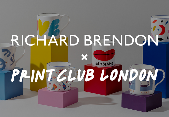 Introducing Richard Brendon x Print Club London | Bone China Mug Collection
