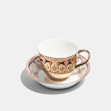 Maker Unknown Saucer, c.1800 and Gold Reflect Teacup