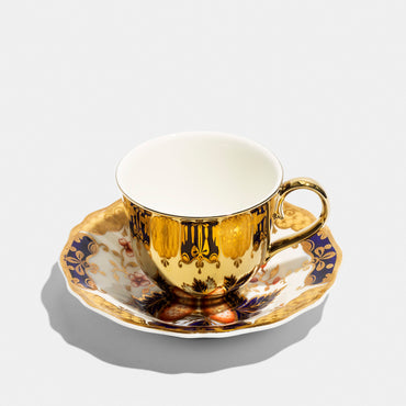 Maker Unknown Saucer, c.1860 and Gold Reflect Teacup