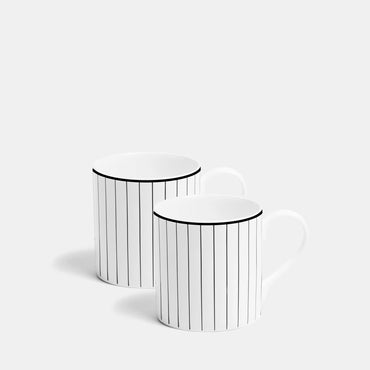 Pinstripe Large Mug - 350ml/12fl oz