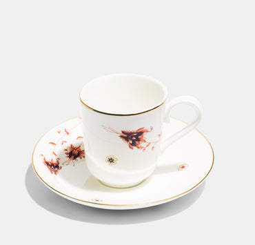 Espresso Cup & Saucer - Dragon Flower