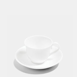 White Teacup & Saucer