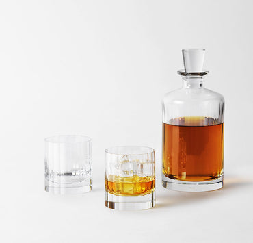Richard Brendon Cut Crystal Fluted Whisky Set for Two