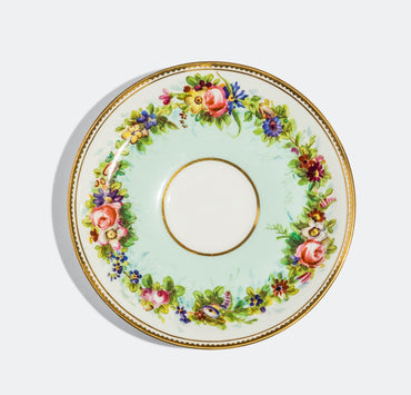 Coalport Saucer, C.1850 and Reflect Platinum Teacup