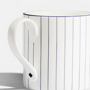 Pinstripe Mug- Cobalt