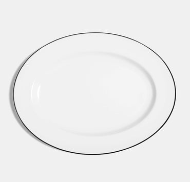 Line Oval Serving Plate - Second Quality