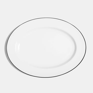 Line Oval Serving Plate - Second Quality