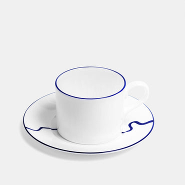 Straight Teacup and Saucer - River