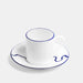 Straight Espresso Cup and Saucer - River