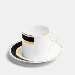 Straight Espresso Cup and Saucer - Arc