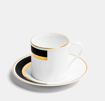Straight Espresso Cup and Saucer - Arc