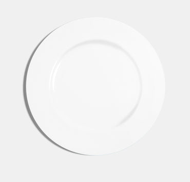 Rimmed Dinner Plate (27cm) - White