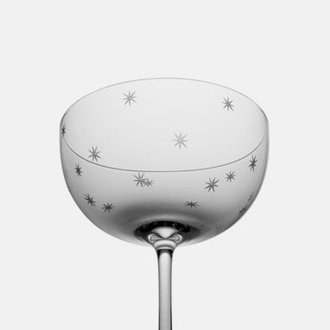 Star Cut Coupe Glass (set of 2) - The Cocktail Collection